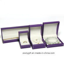Caisse de bijoux en cuir à coutures / Collier / bracelet Boîte à emporter